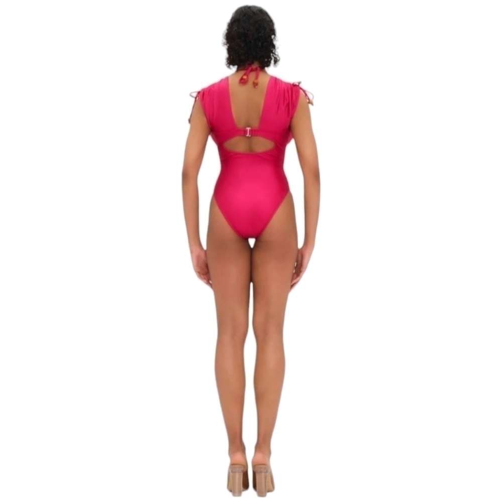 ANDREA IYAMAH Roba One-Piece Swimsuit, Size Large, Ruby, NWT - Picture 3 of 16